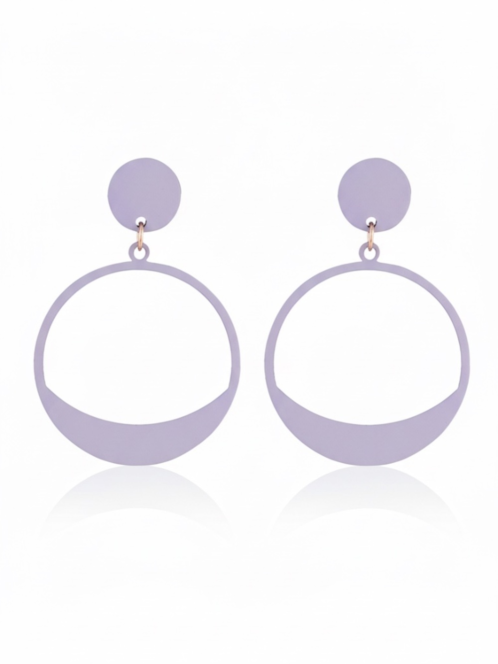 Womens Lavender Small Hoop‎ Earrings